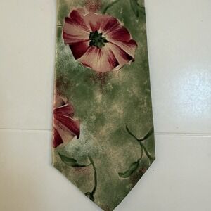 Hugo Boss Floral Print Silk Necktie, Tie, 3.25" W, 58.75" W, Excellent Cond.